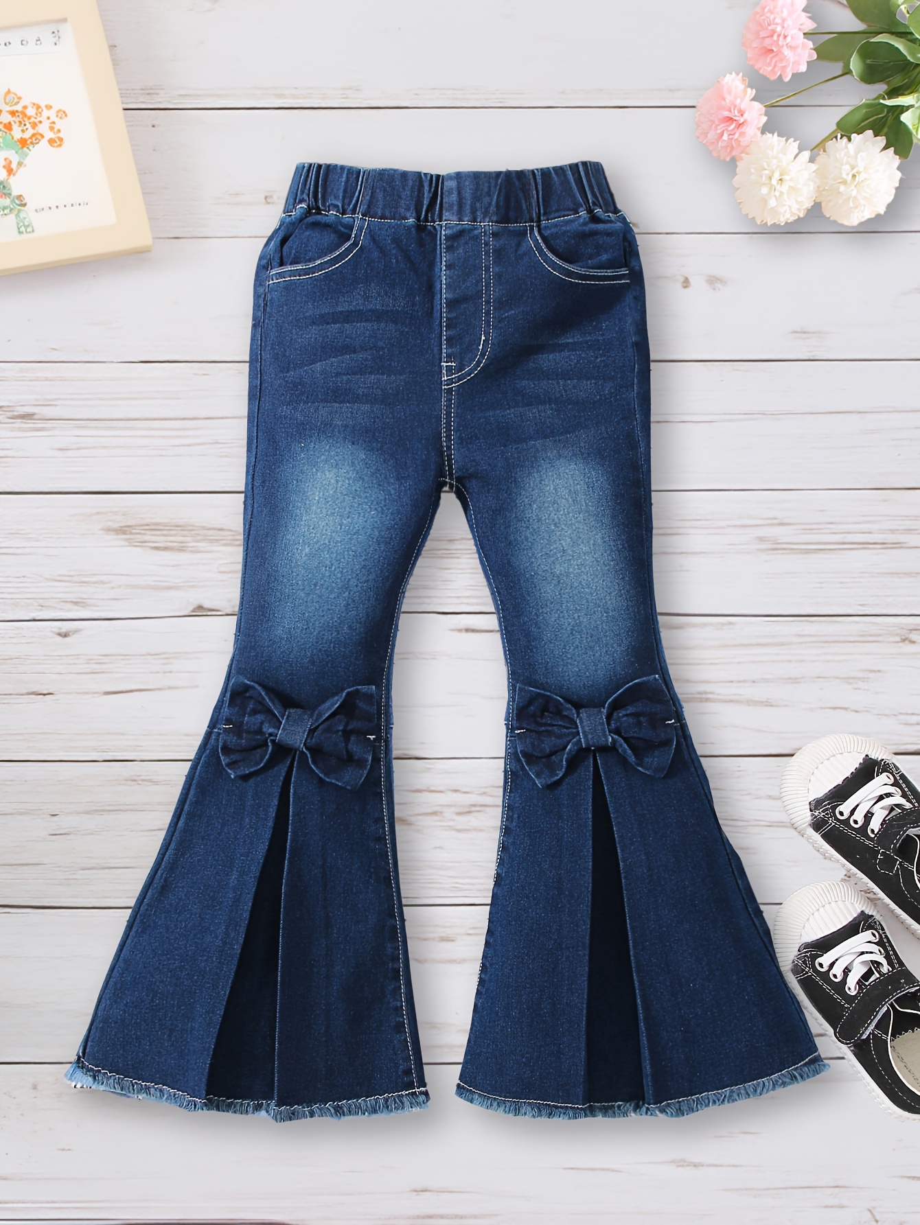 Calças Casuais De Sino Para Meninas Jeans Slim-fit Para Crianças  Adolescentes Serve Para Todas As Estações, Atendimento Ao Cliente 24/7