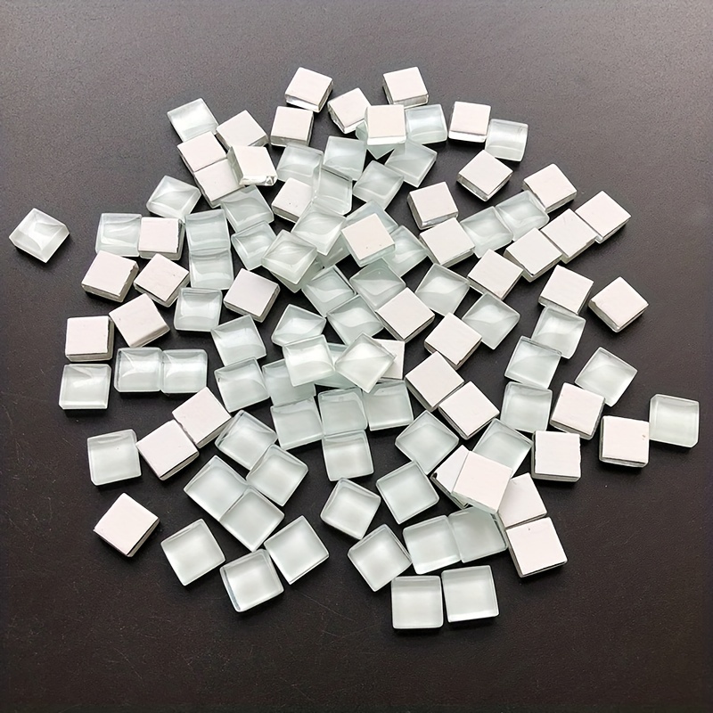 Image of 105pcs Of Round Glass Mosaic Tiles With 0.393 X 0.393in Colored Mosaics Are Used For Such As Decorations, Diy Photo Frames, Background Walls, Coasters, Jewelry Boxes And Handicrafts