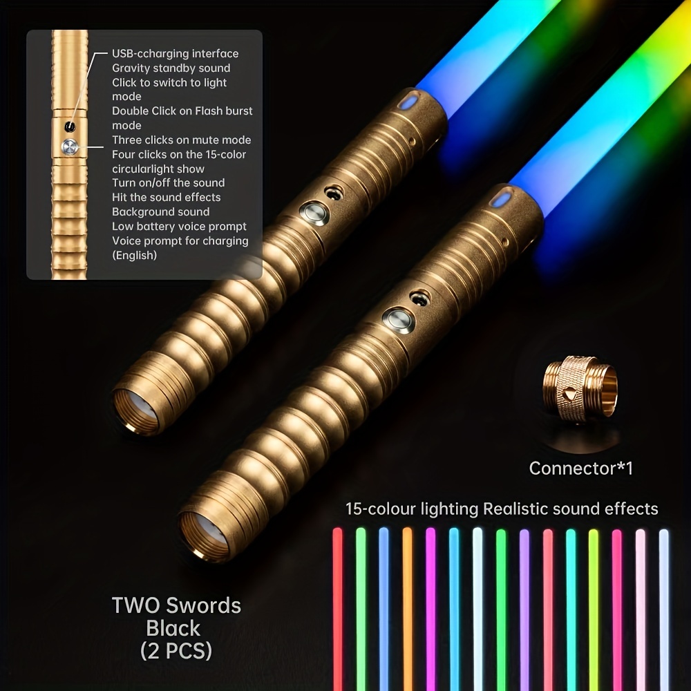 Sabre laser rgb 7 couleurs changeable lumière électronique Fx son