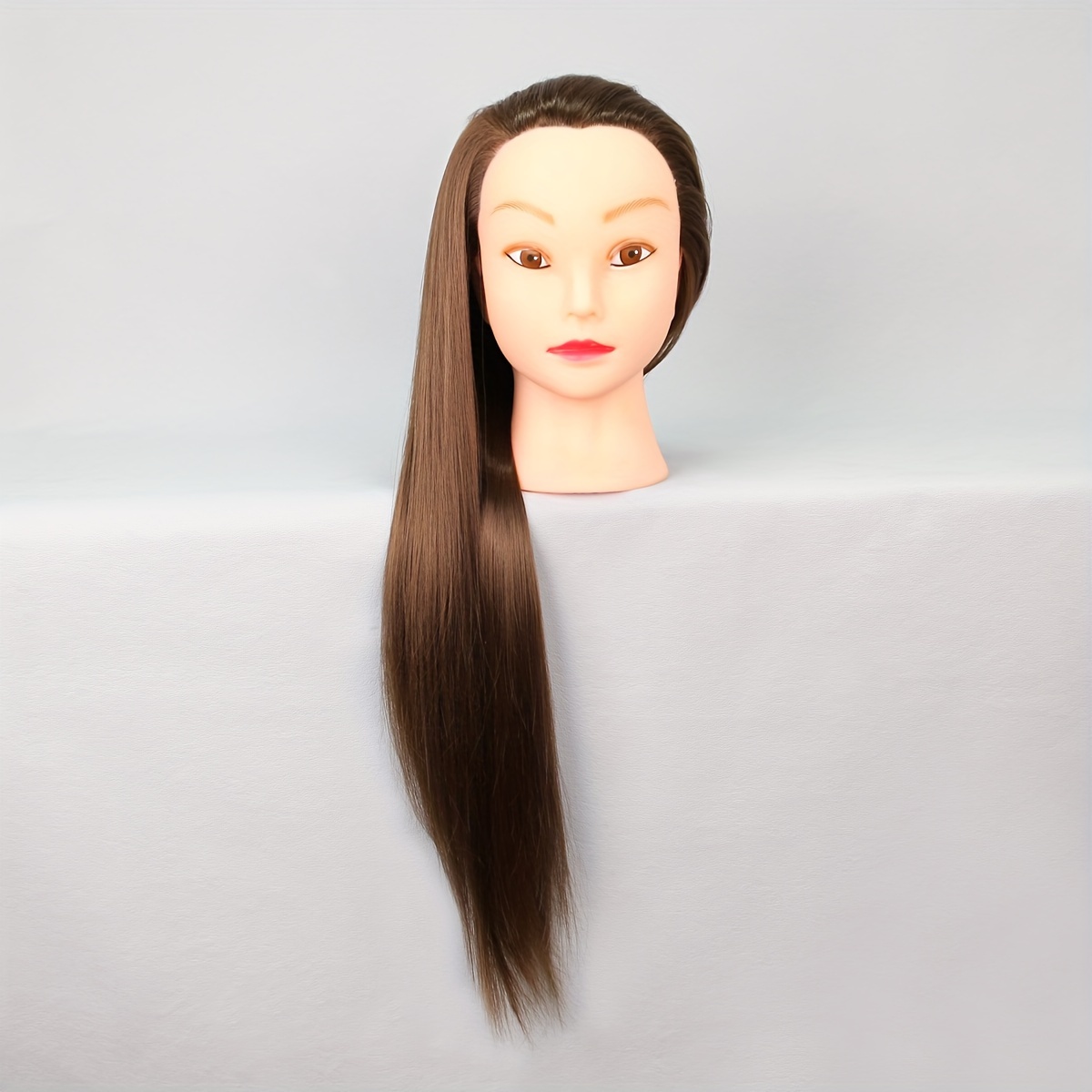 Mannequin Head Super Long Synthetic Fiber Hair Manikin Head - Temu