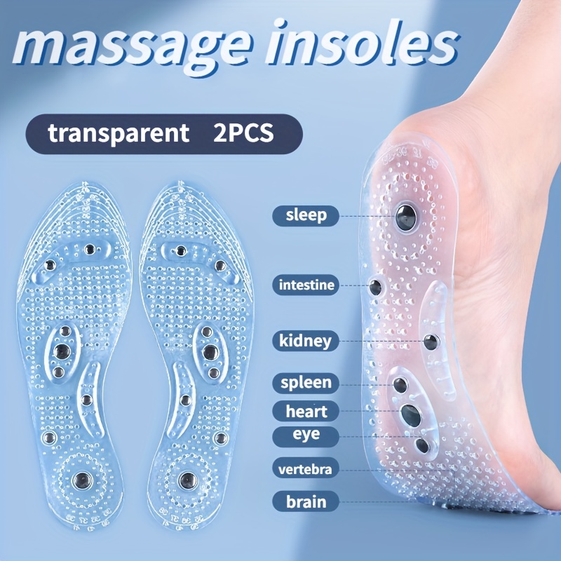 1 Paar Fußmassage Einlegesohle Schuheinlagen Für Frauen Silikon