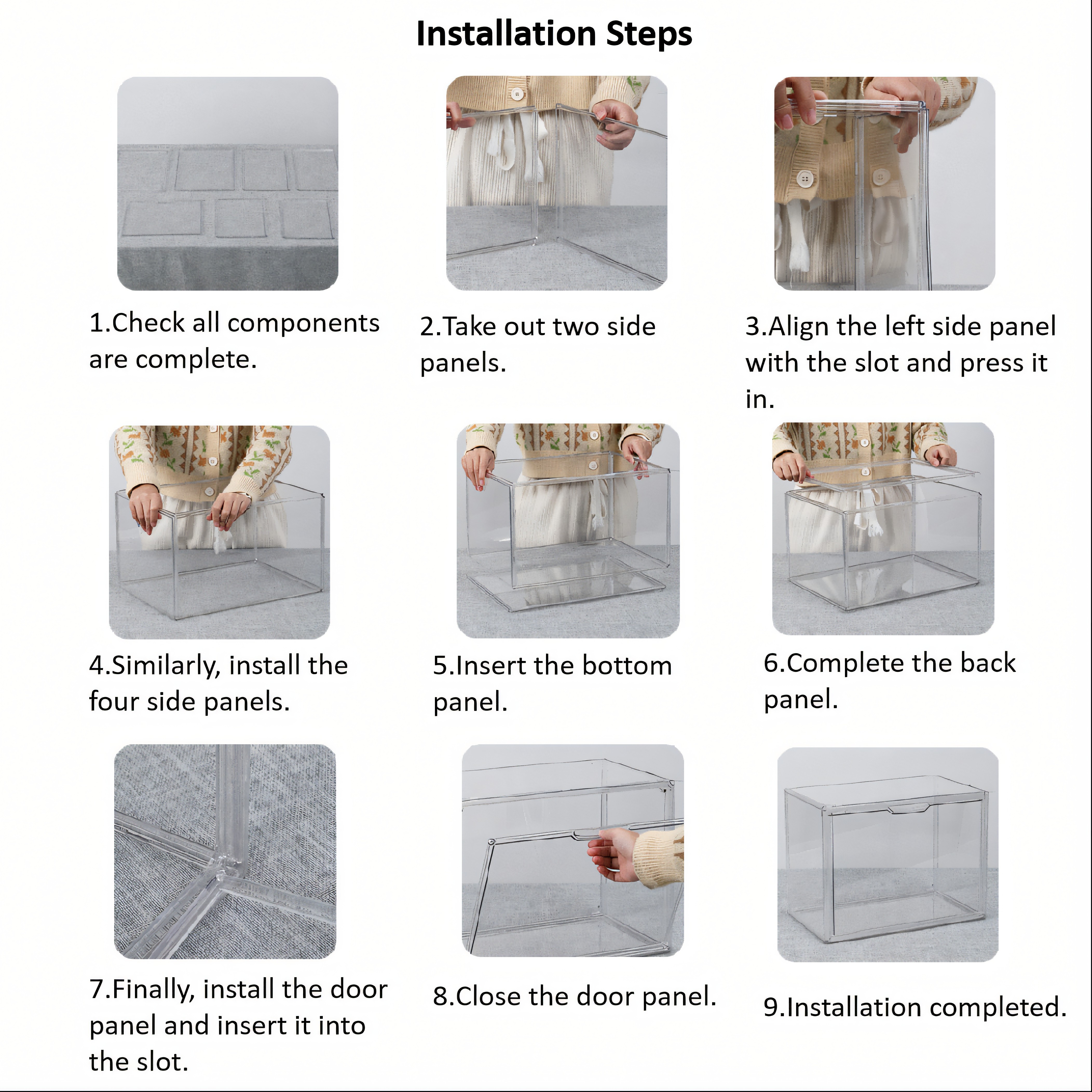 Transparent Acrylic Storage Box Dustproof Box Combination Temu