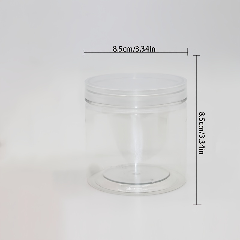 2 Oz SLIME CONTAINERS Clear Plastic Jars With Lids Small Goods
