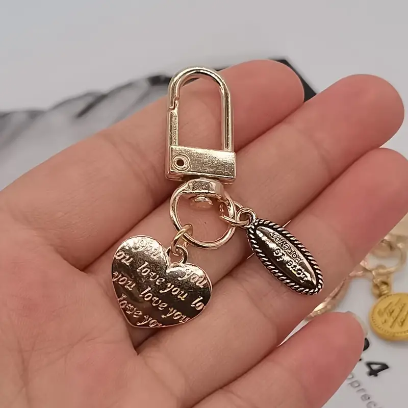 Cute Perfume Bottle Keychain Golden Alloy Key Chain Ring Purse Bag Backpack Charm Earbud Case Cover Accessories Women Girls Gift,Temu