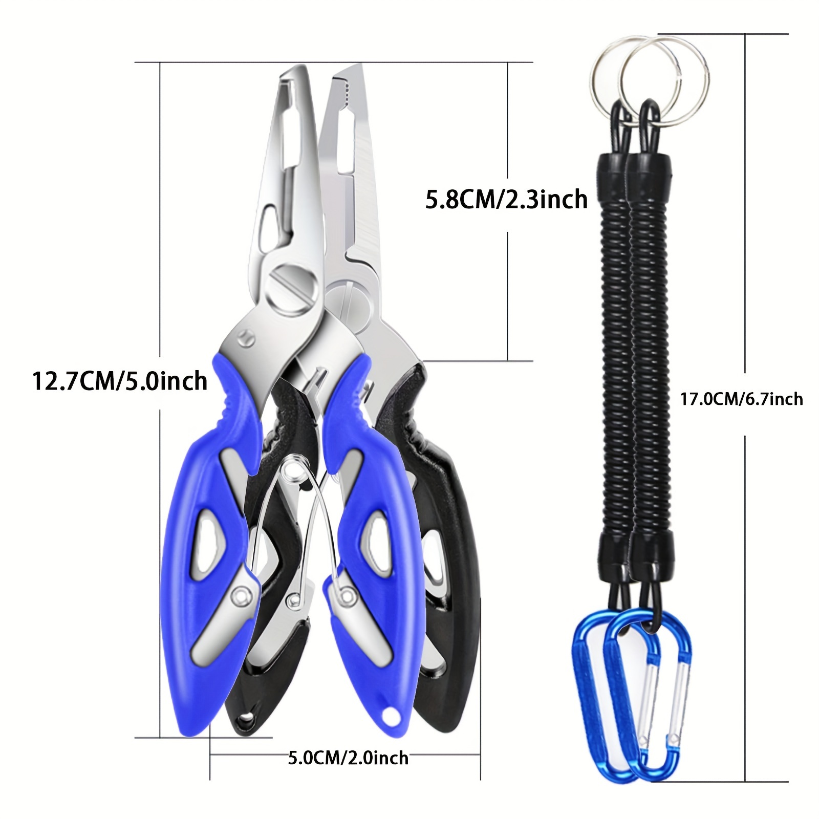 1 Set Fishing Hook Remover, Fishing Plier, Anti Loss Hand Rope, Fishing  Hook Extractor And Pliers With Nylon Sheath Kits