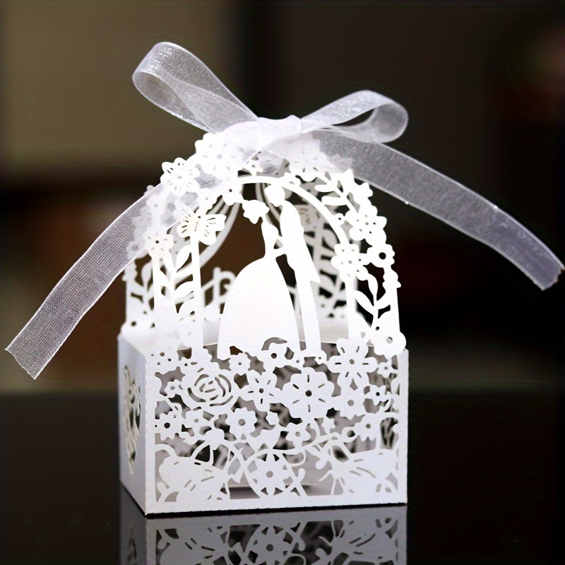 6 Set, Scatole Regalo Con Coperchio, Scatola Regalo In Carta Kraft Bianca  Con Nastro, Scatola Per Proposta Di Damigella D'onore Per Matrimonio,  Elegante Confezione Per Biscotti Natalizi, Scatola Per Cupcake Adatta Per