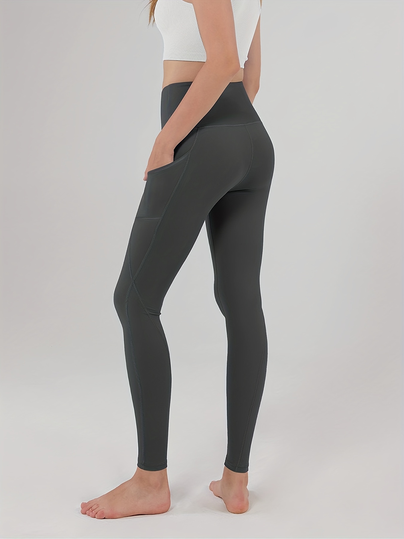 Classic Womens Yoga Pants With Pockets Leggings Mini Pockets High Waist  Tummy Control Non See Through Workout From Lucky_lulu1222, $16.07