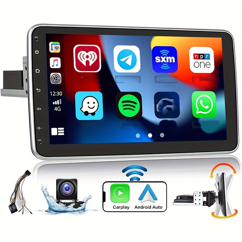  Hikity Radio estéreo de coche Android 11 de 9 pulgadas con  Apple CarPlay y Android Auto pantalla táctil Bluetooth Radio para coche con  navegación cámara de respaldo micrófono RDS 2USB HiFi (