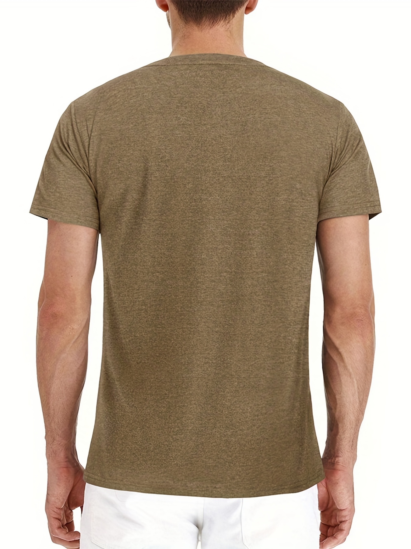 Men's V Neck Short Sleeve T Shirt for Summer
