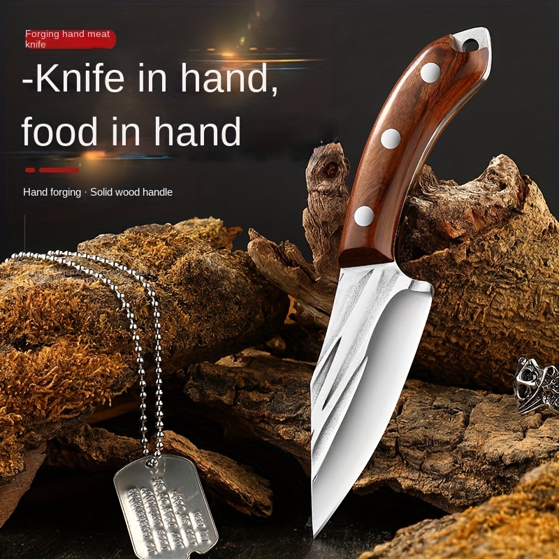 Barbecue Knife Cleaver Hand Meat Hand Grilled Cooked Food Outdoor Portable  Meat Knife - Temu