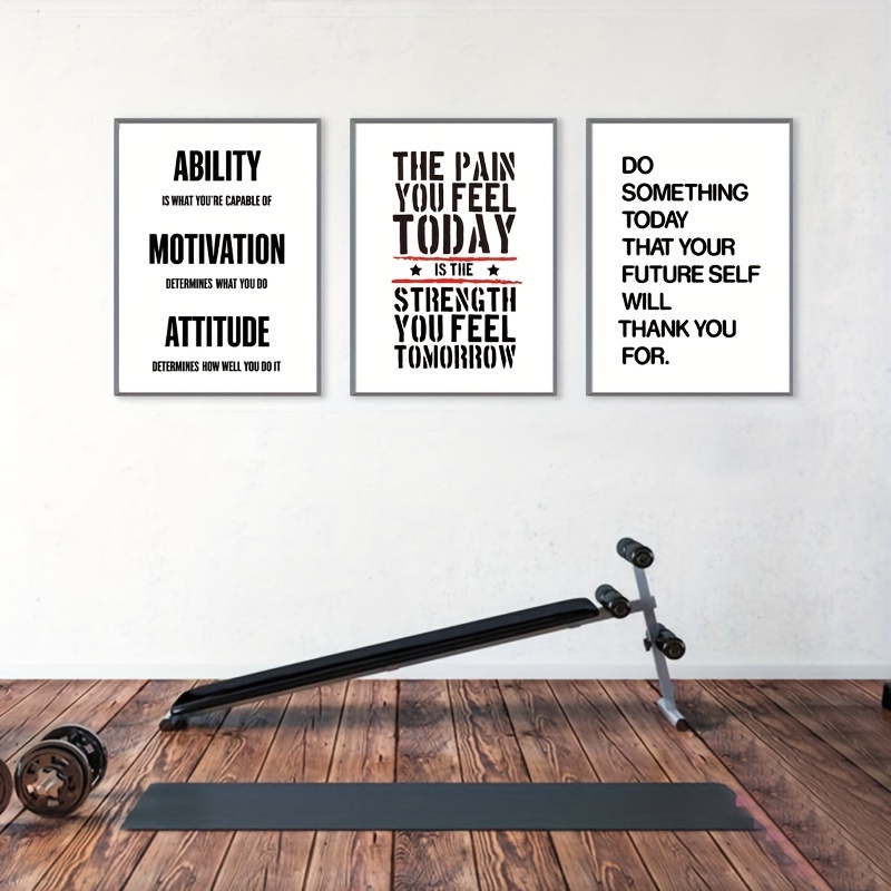 Fitness Motivational Quote Posters Gym Fitness Wall Art - Temu