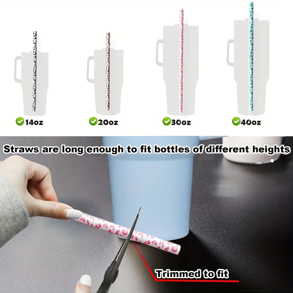 Straws Set, 4 Straws+1 Brush, Color Replacement Straws For Stanley