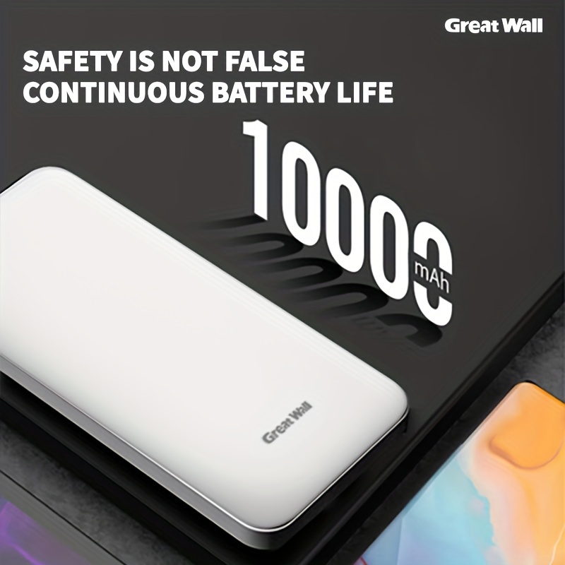 Great Wall 10000 Mah Portable Charging Power Bank - Temu