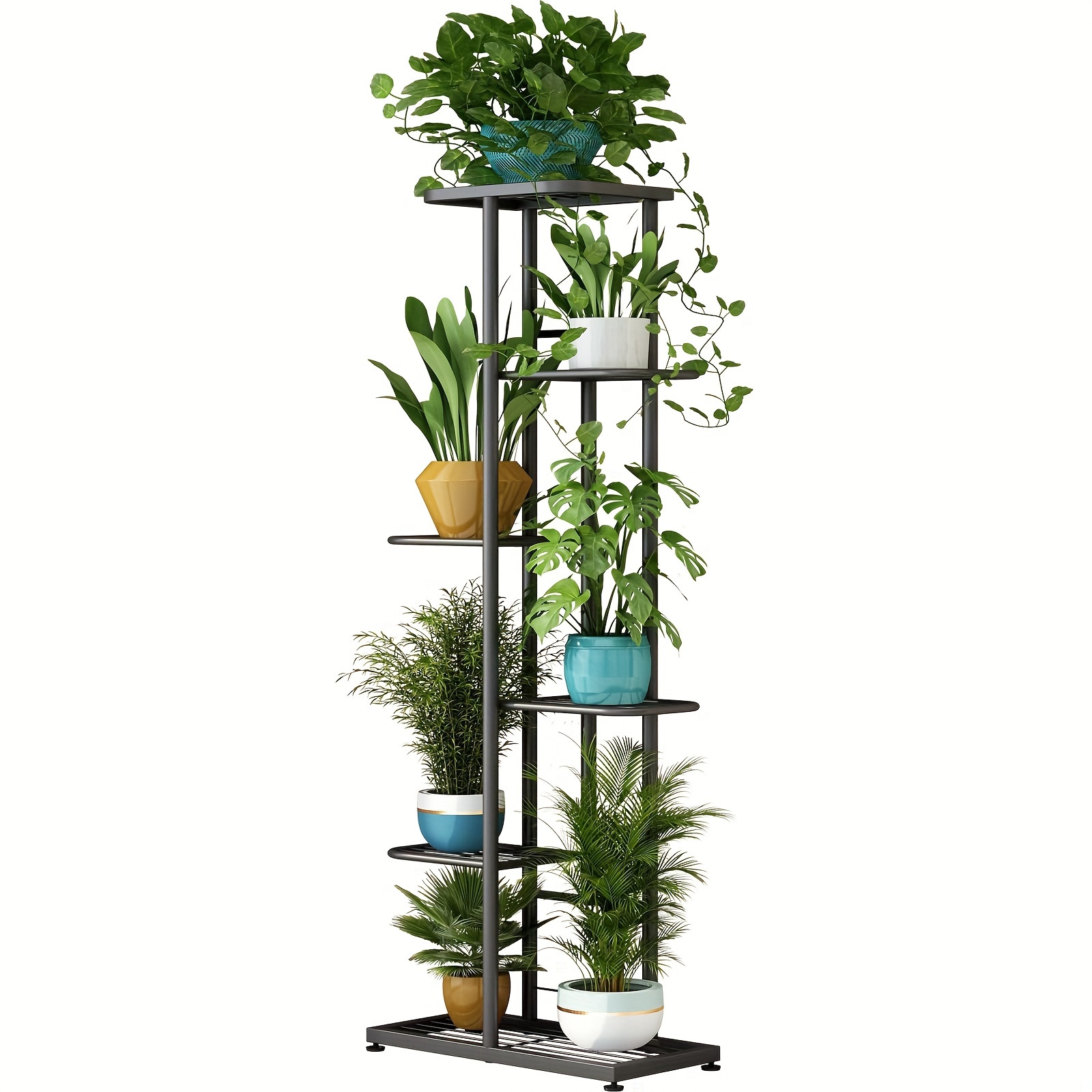 Multi-tier In/Outdoor Arch Plant Stand Metal Flower Display Holder