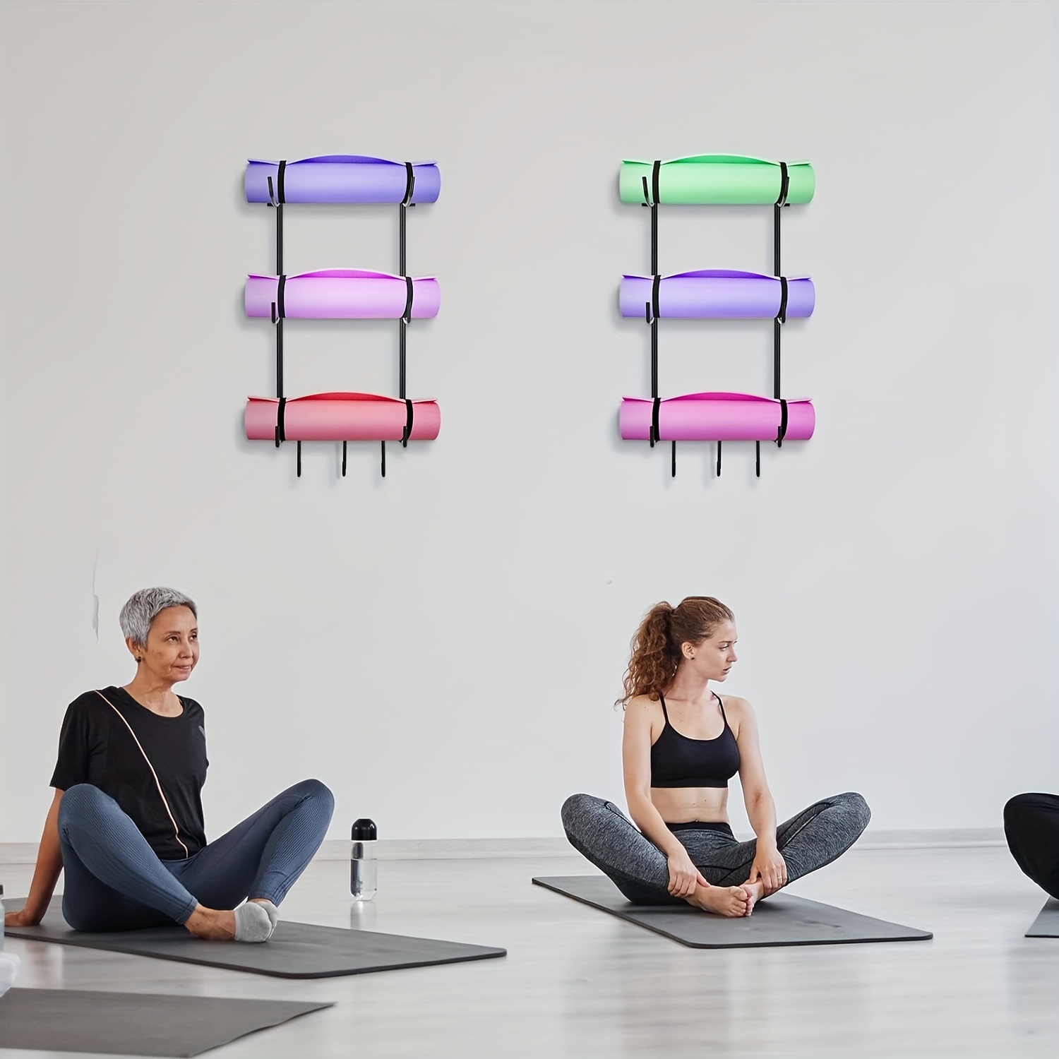 Yoga Mat Holder Wall Mount Wall Rack Home Gym Decor Gym - Temu Canada