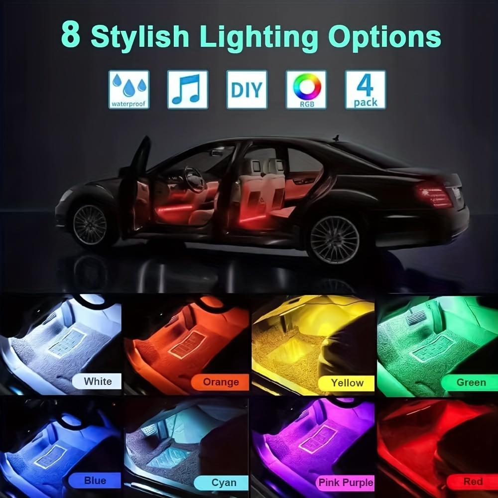 Luces interiores del coche USB Multicolor Led Strip Light, luces