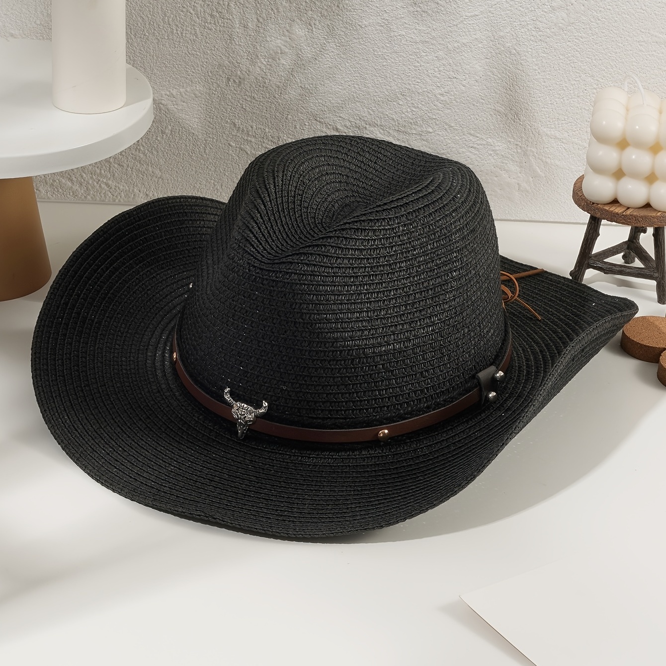 1 Pieza Novedad De Verano Sombrero De Paja Para Hombre - Temu