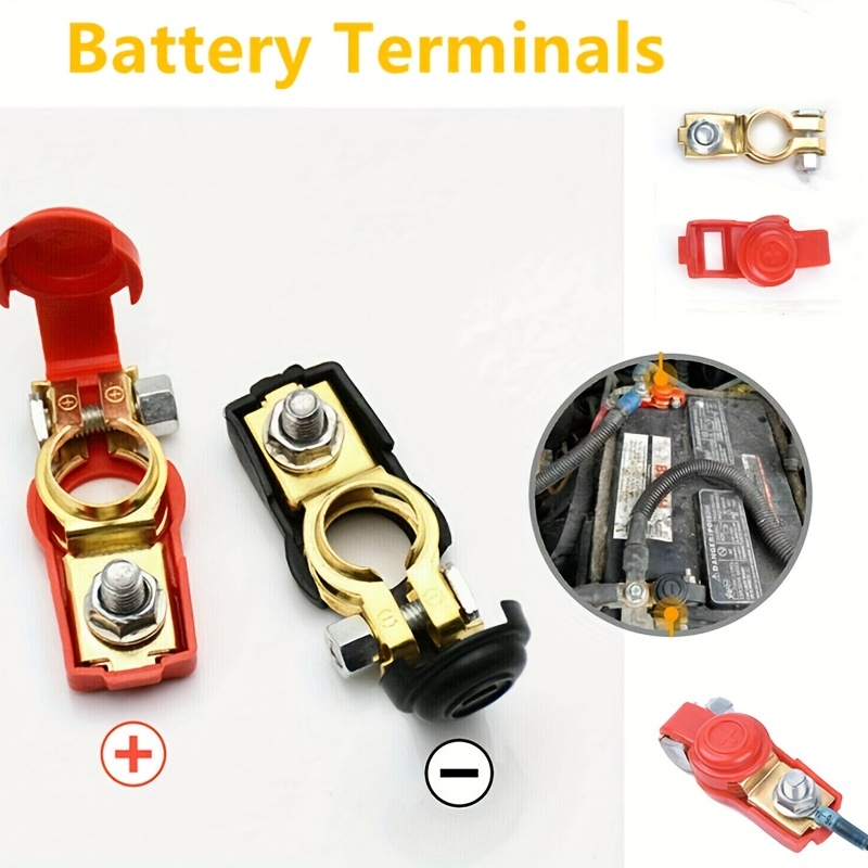 minifinker Couvercle de borne de câble de batterie Couvercle de borne  Positive de câble de batterie de voiture, auto vehicule