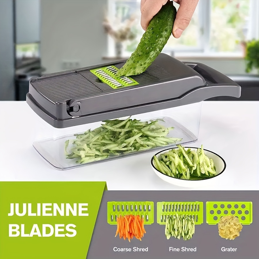 16pcs/set Multi-functional Kitchen Tool Vegetable Slicer, Potato Grater,  Shredder, And Julienne Slicer