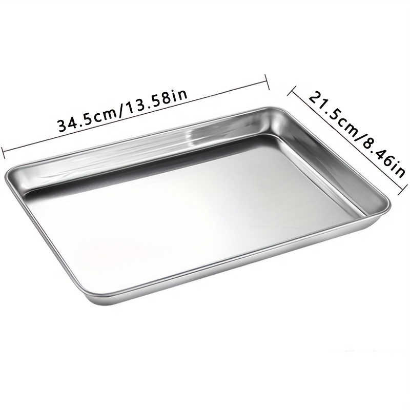 Baking Sheets Chef Cookie Sheets Baking Pans Toaster Oven Tray Pans Easy  Clean Baking Dishes Kitchen Stainless Steel - Temu