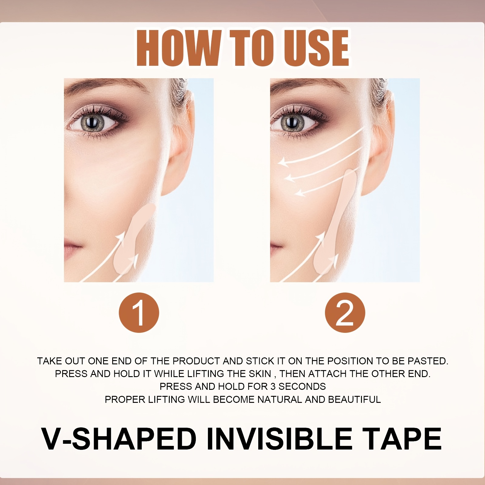 40PCS Face Lift Tape, Invisible Wrinkle Makeup Tools