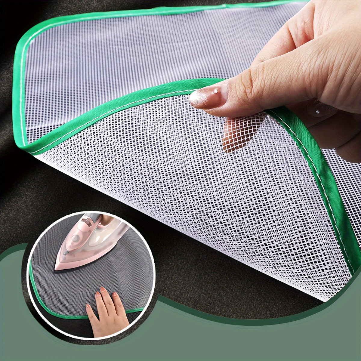 dual size heat resistant ironing protection pad non electric mesh cloth cover for safe ironing board use details 2