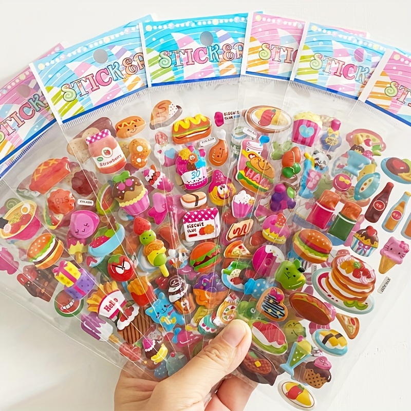 44 Cartoon Food Waterproof DIY Stickers For Water Bottle Laptop Car  Computer Scrapbooking Skateboard, Cute Snack Cookie Hamburger Stickers For  Teens K