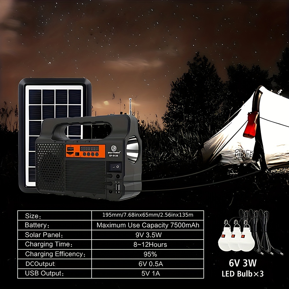 1pc solar outdoor search light tent camping light fishing light expedition construction multi purpose details 1