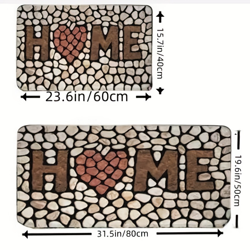 Cobblestone Welcome Home Entrance Door Mat, Bathroom Living Room Balcony  Carpet, Non-slip Kitchen Hallway Area Rug, Spring, Summer Home Decor, Room  Decor - Temu