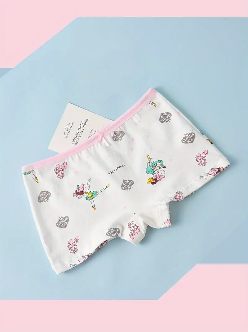 Toddler Girls Underwear Cotton Cute Cartoon Pattern - Temu