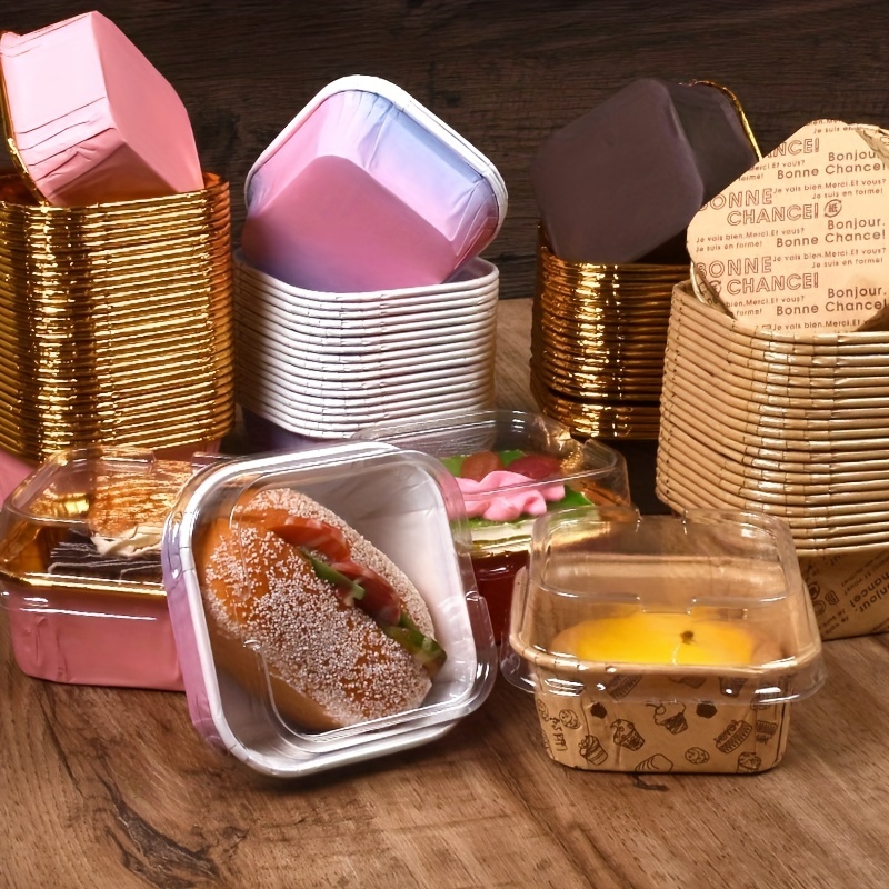 Tazas redondas para hornear pasteles, 50 Uds. Mini moldes para magdalenas,  moldes para muffins, tazas, forros para magdalenas, papel líder en clase