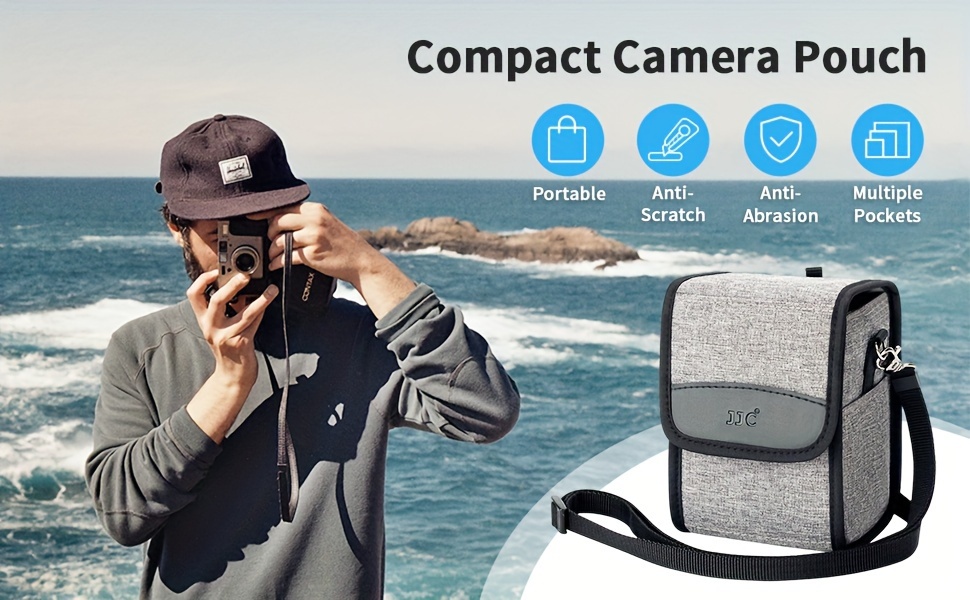 Jjc Portable Travel Camera Case Pouch Crossbody Bag Strap - Temu