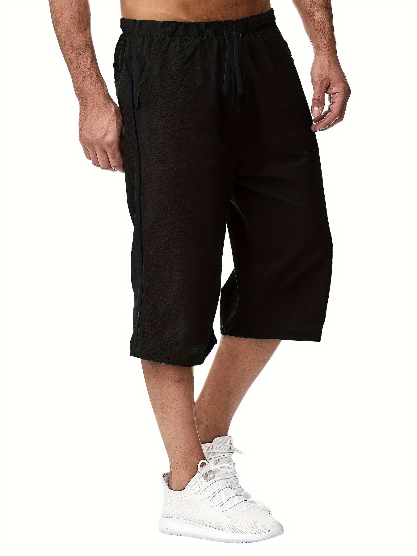 Plus Size Shorts Hombres Sólidos Transpirables Secado Rápido