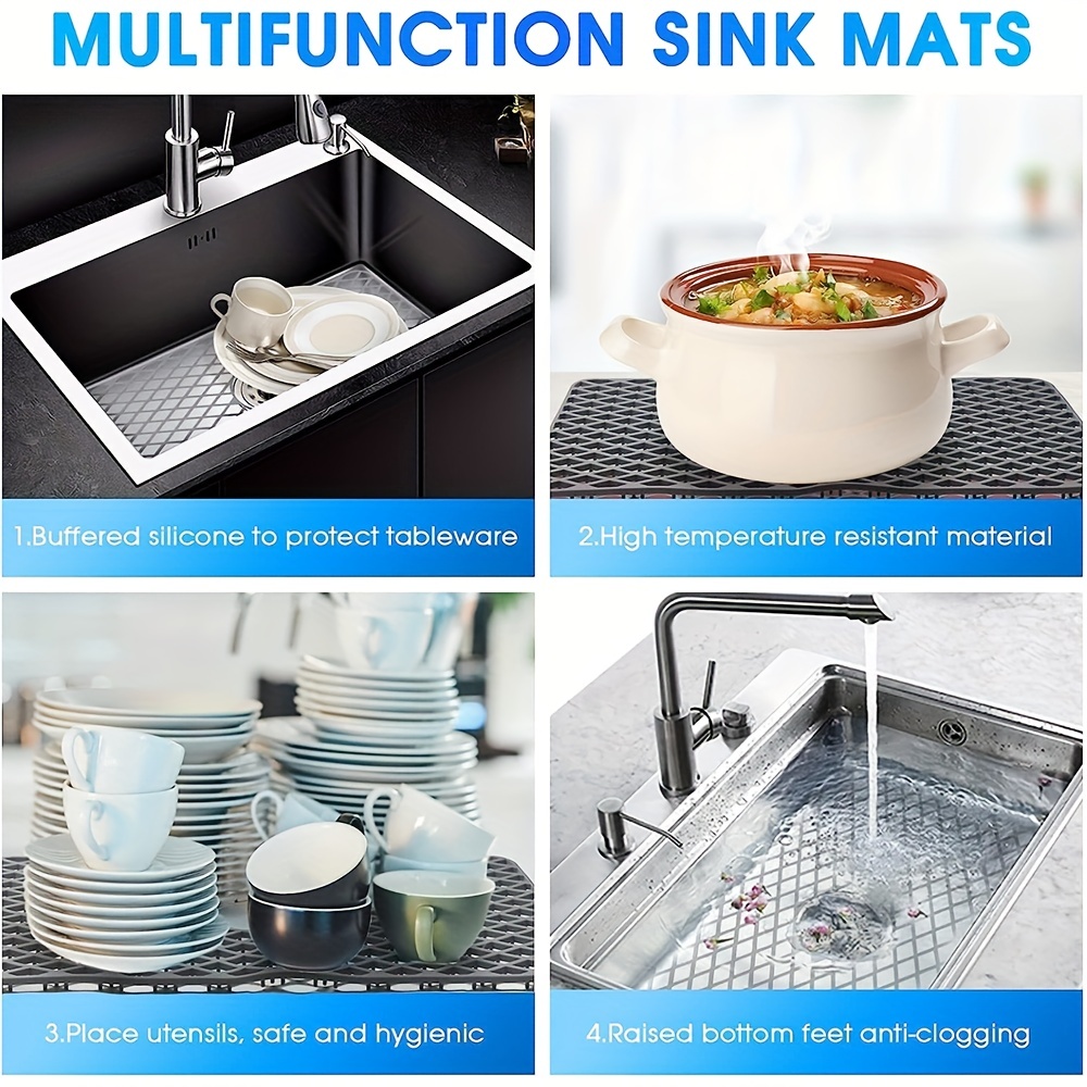 Kitchen Silicone Mat Non Slip Table Mat Heat Resistant Sink