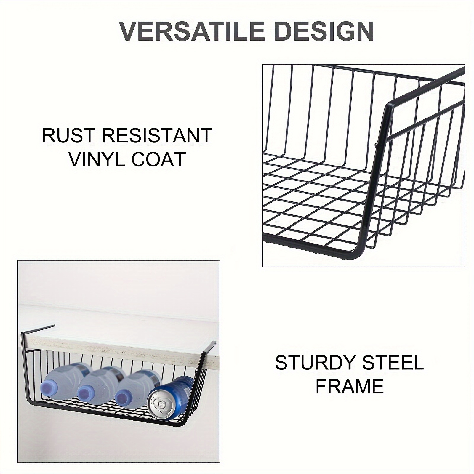 Under Shelf Basket Undershelf Storage Basket Under Shelf Storage Sontainers  Under Shelf Wire Basket Metal Under Shelf Hanging Storage Bin Slides Under