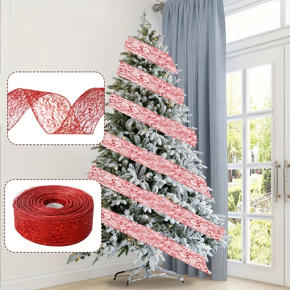 christmas tree decorations with mesh
