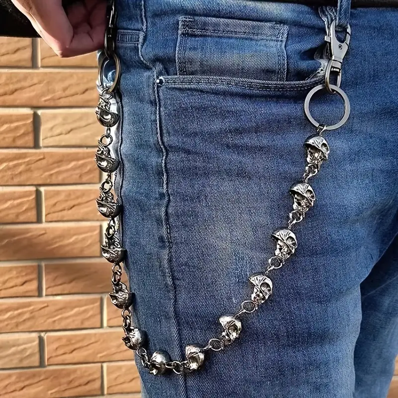 1pc New Pants Chain Fashion Men's Pants Chain Jeans Chain Punk Hip Hop  Pants Chain Waist Chain , Ideal choice for Gifts