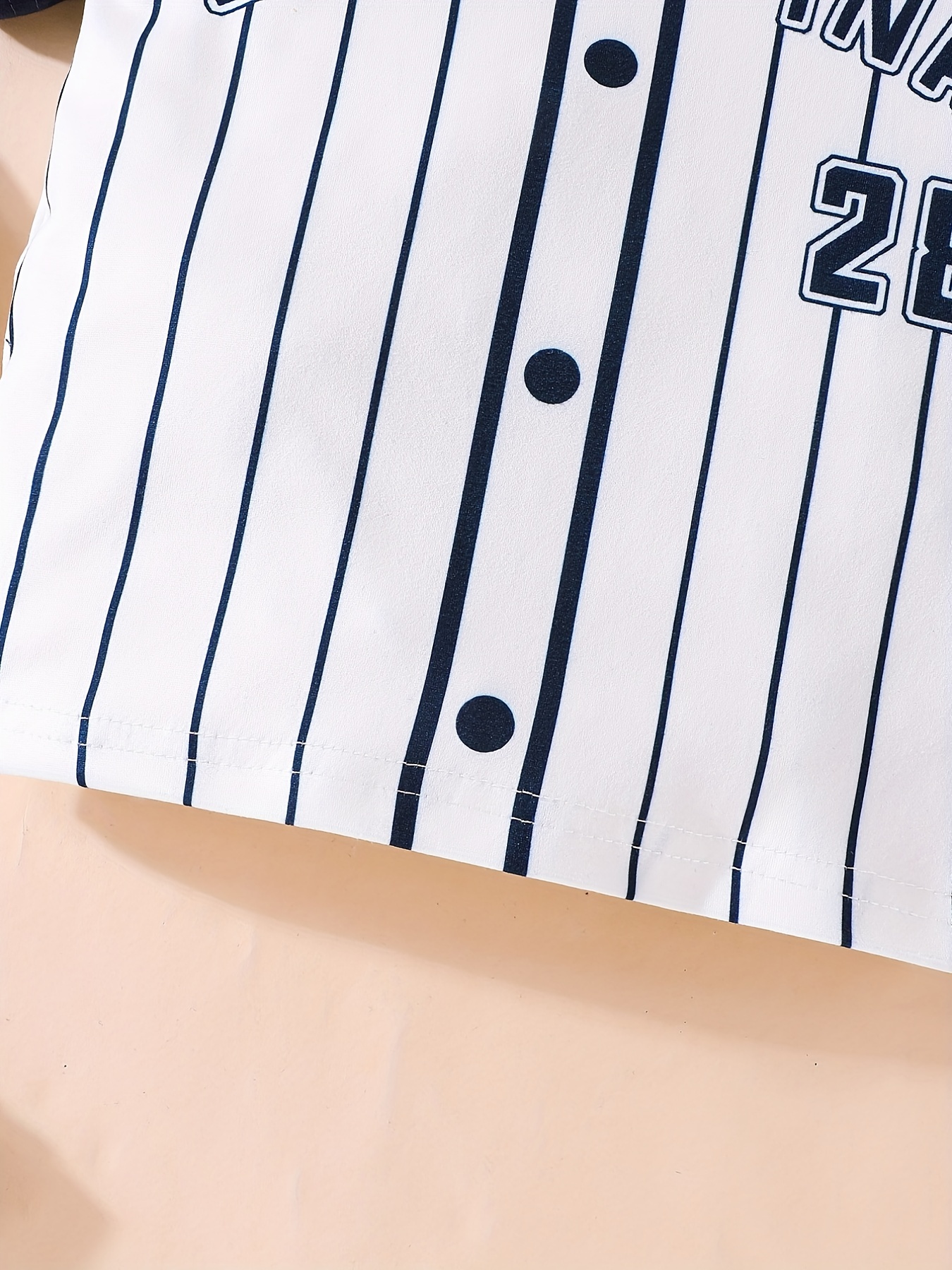 Uniforme de béisbol para niños Pantalones y camiseta a rayas