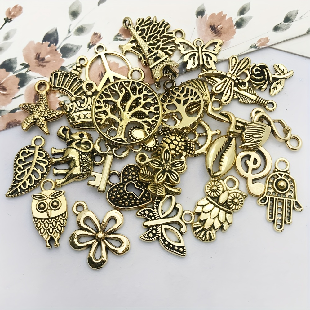 15pcs Mix Charms for Jewelry, Jewels Making Tibetan Silver Metal Charms Pendants DIY for Necklace Bracelet Jewelry MakingBulk and Crafting,Temu