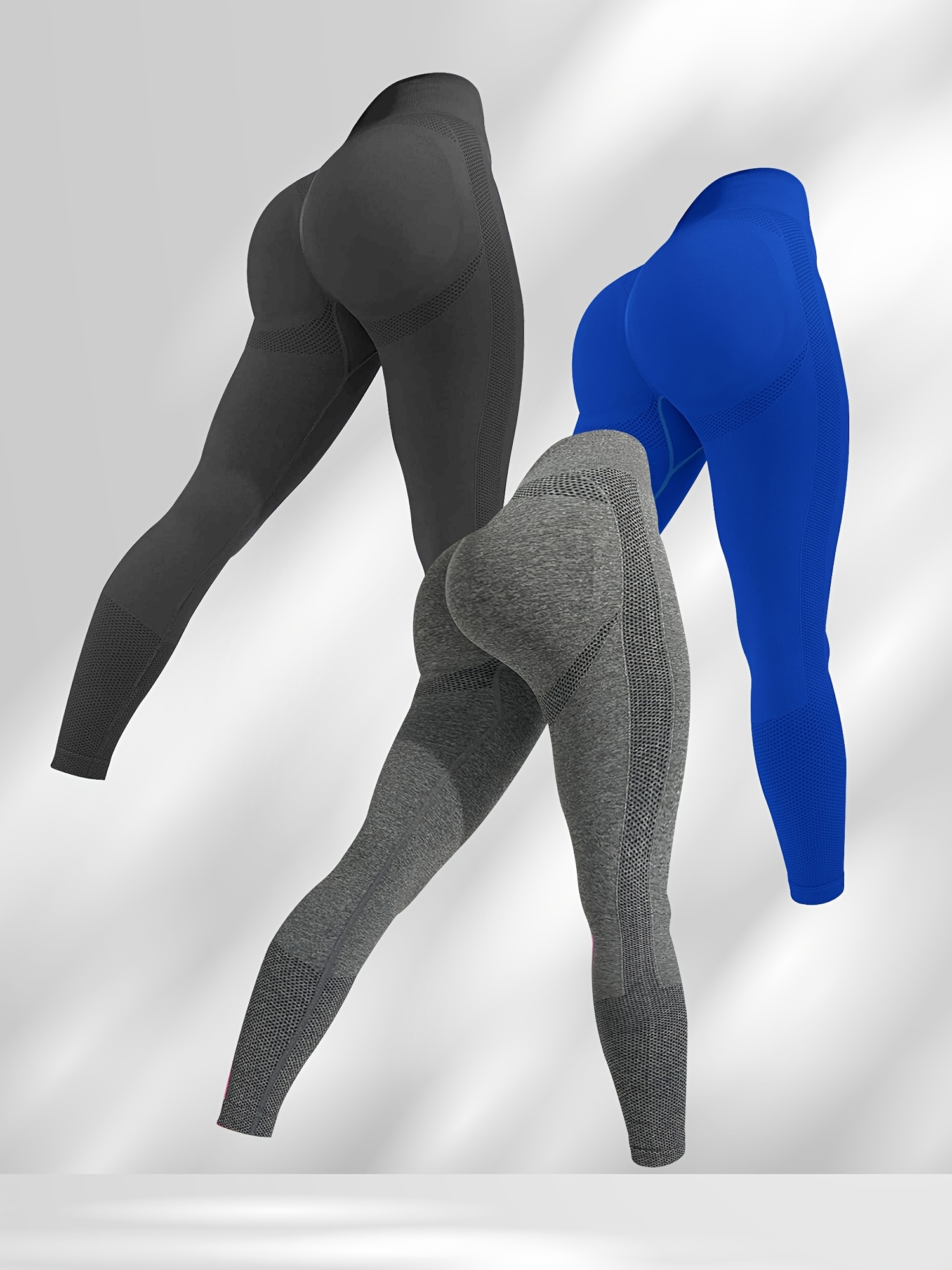 Solid Color Butt Lifting Sports Leggings Women High Waist - Temu