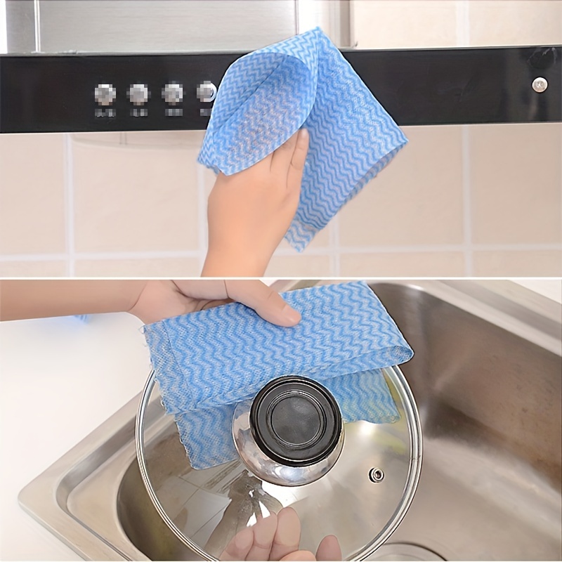 Magic Wood Pulp Fiber Cleaning Cloth Kitchen Dish Washing Towel Rag  Non-stick