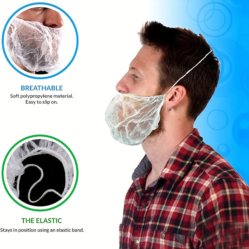Disposable Beard Cover Anti Splash Breathable Hanging Ear