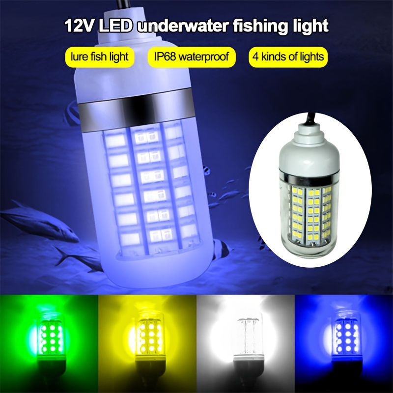 Mudder Lot de 8 lumières LED pour pêche - Appât étanche - Pour
