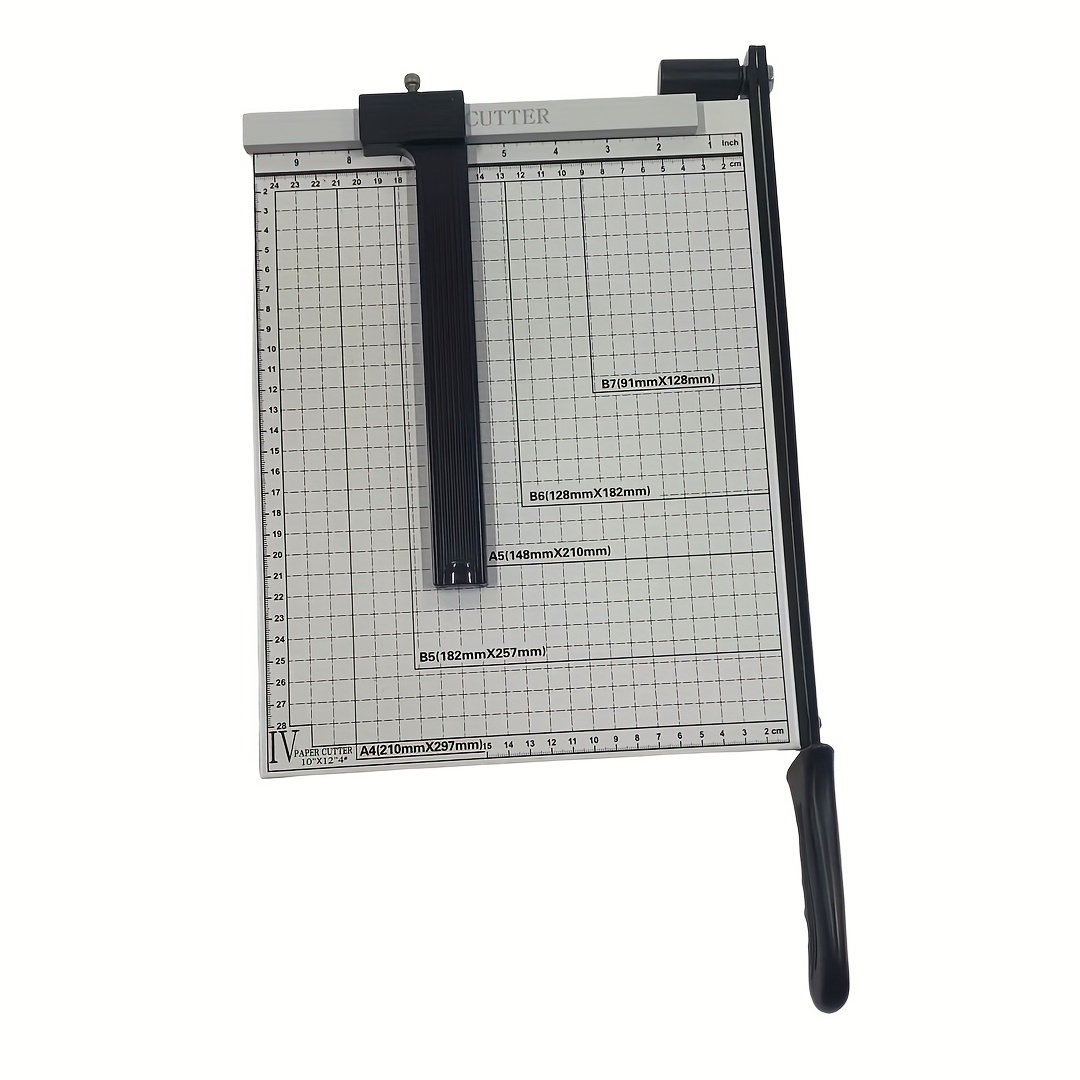 P@B PBell Cortador de papel A4, longitud de corte de guillotina de  recortadora con bloqueo de hoja de seguridad (marrón)