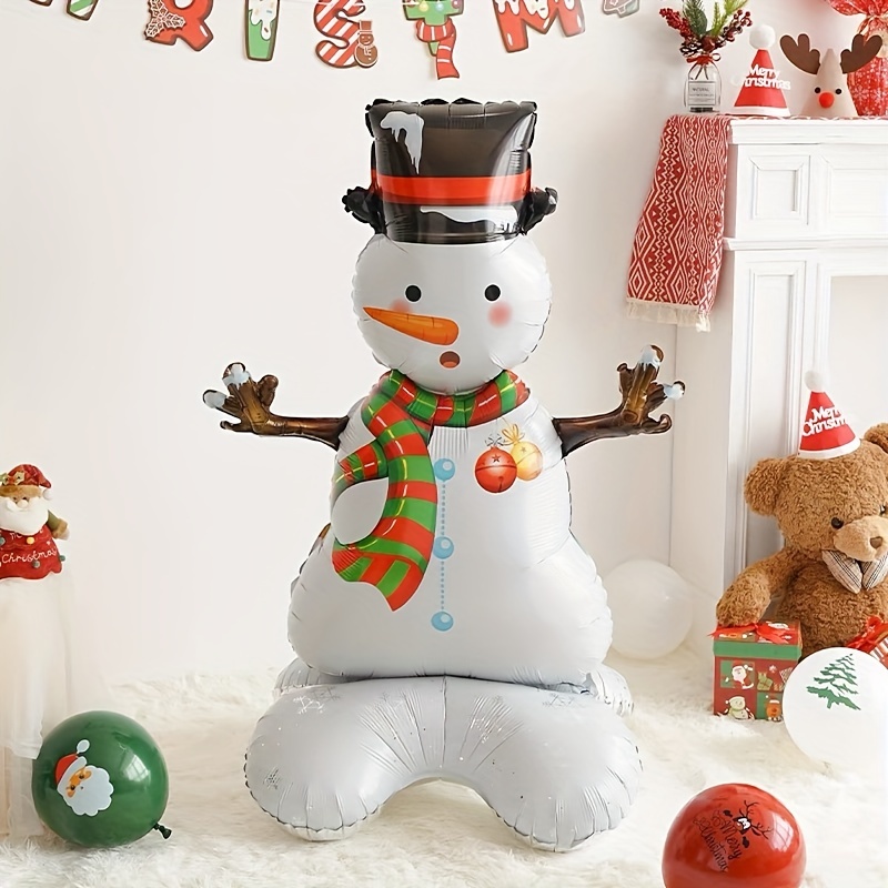 Inflatable Standing Christmas Aluminum Foil Balloon Snowman - Temu