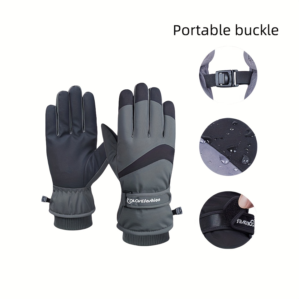 Winter Windproof Coldproof Outdoor Gloves Waterproof Plush Gloves
