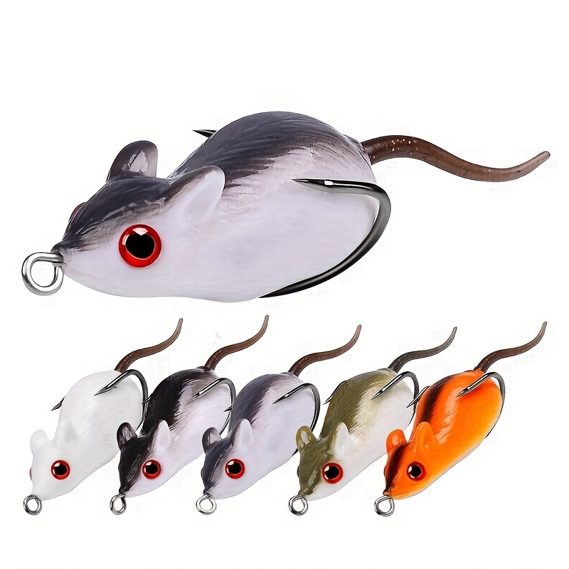 5pcs/set Fishing Lures Rat/Mouse Lure Bait Floating Bait Topwater Pike Lure  5cm