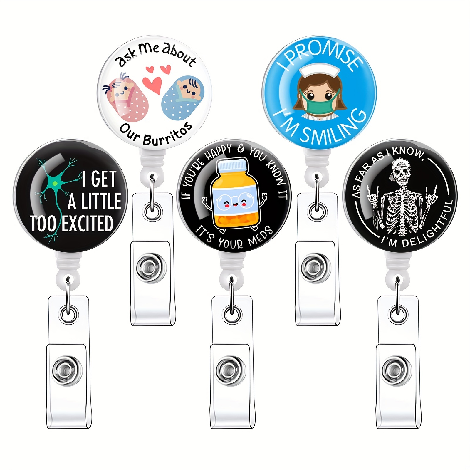 Pharmacy Badge Reel Badge Reels Retractable Badge Holders - Temu