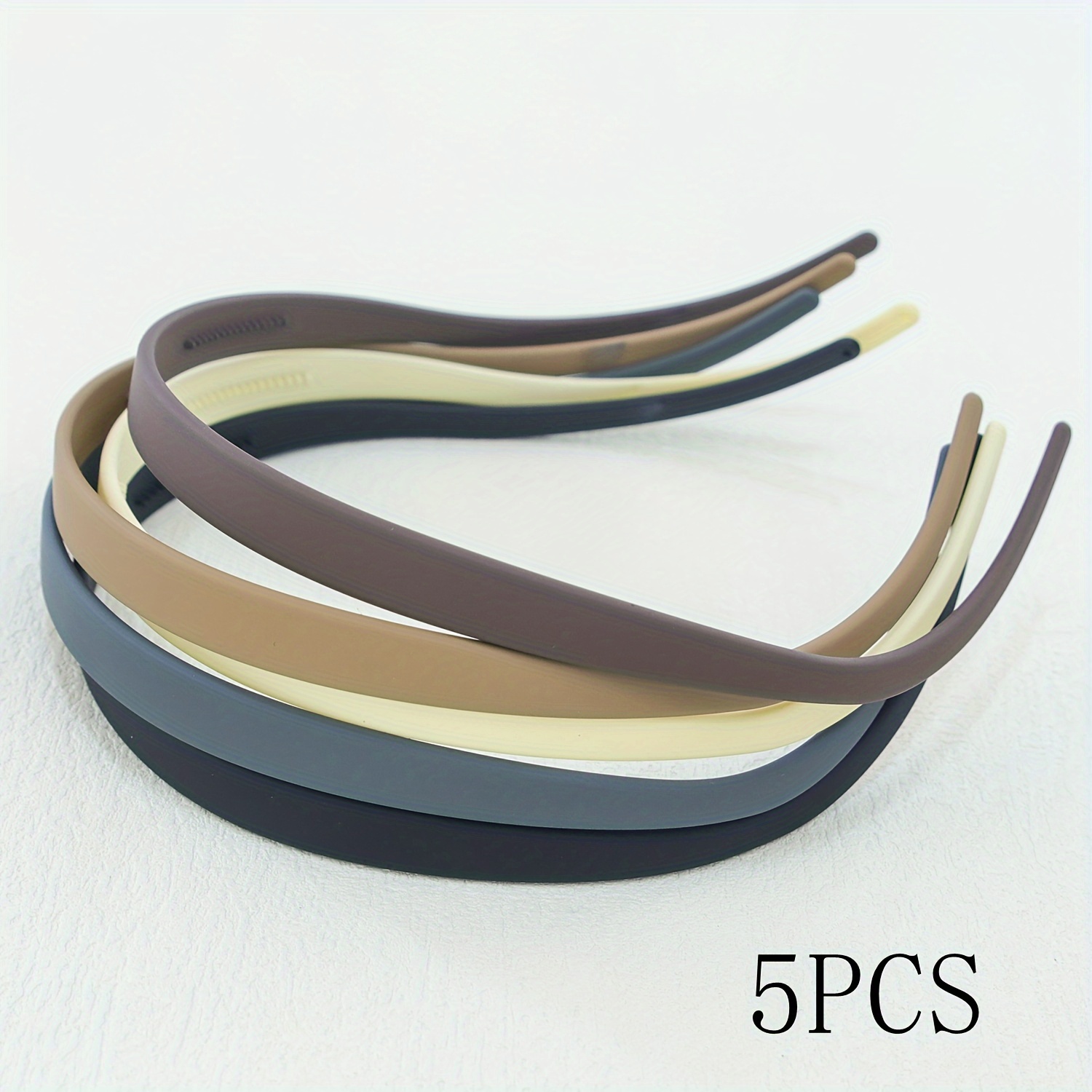 5 Or 6 Women's Multicolored Fashionable And Simple Hairbands With Irregular Designs In Morandi Colors, Featuring A And Anti-slip Teeth.