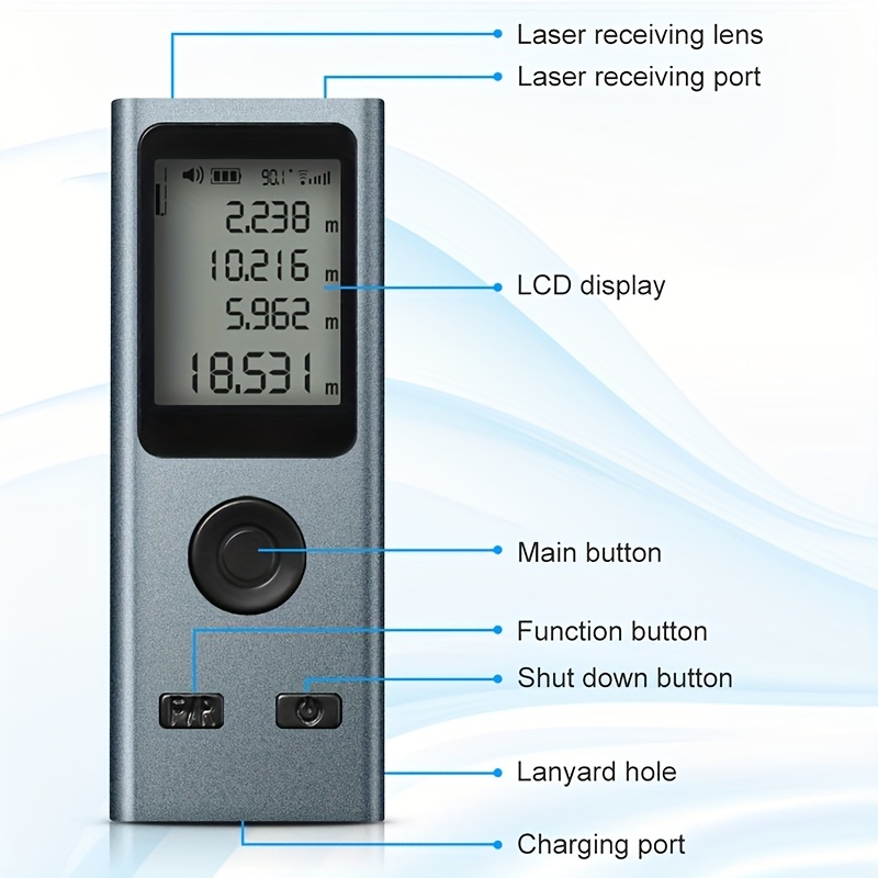 Digital Tape Measure 1 Laser Rangefinder With Tape Measure - Temu